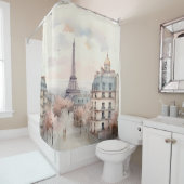 Parijse Eiffeltoren Scène Douchegordijn (In situ)