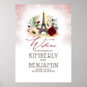  Parijse eiffeltoren - Welkomstbord voor bruiloft Poster (Voorkant)