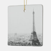  Parijse eiffeltower - zwarte fotografie Keramisch Ornament (Links)