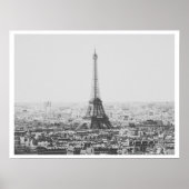  Parijse eiffeltower - zwarte fotografie Poster (Voorkant)