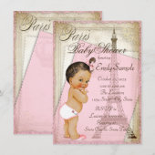  Parijse etnische baby meisje douchen Kaart (Voorkant / Achterkant)