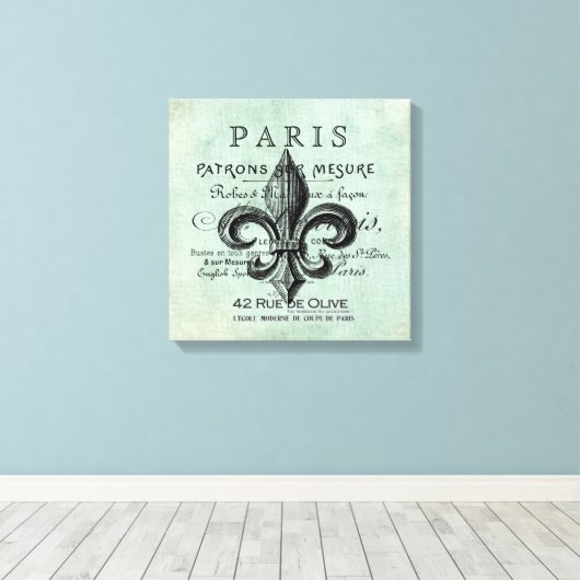  Parijse fleur de lis gestrekte canvas (Insitu (Houten vloer))
