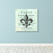  Parijse fleur de lis gestrekte canvas Afdruk (Insitu (Houten vloer))
