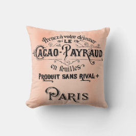 Parijse Franse Antiek kunst kussen Cacao