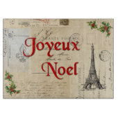 Parijse Franse Briefkaarten kerstsnijplank Snijplank (Voorkant)