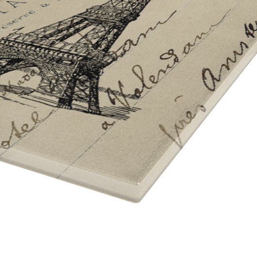 Parijse Franse Briefkaarten kerstsnijplank Snijplank (Hoek)