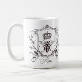  Parijse Franse Kroon Custom Name Bee Queen Koffiemok (Links)