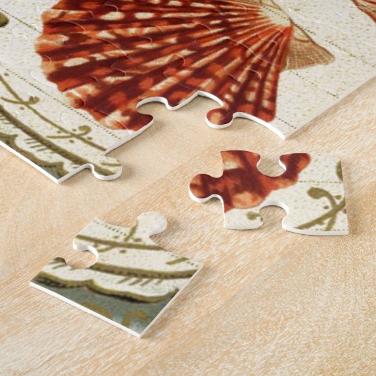 Parijse Franse moderne zeeschelp zeepaardje Legpuzzel (Zijkant)