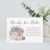 Parijse Franse Patisserie Baby shower Neem een boe Informatiekaartje (Staand voorkant)