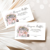 Parijse Franse Patisserie Douche Luier Raffle Kaar Informatiekaartje