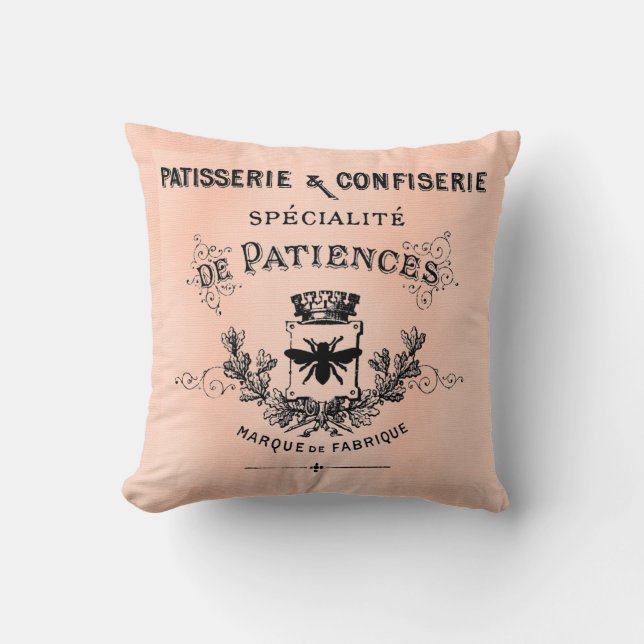  Parijse Franse Patisserie Pillow Kussen (Voorkant)