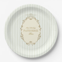 Parijse Franse Patisserie Vintage Feest Groen