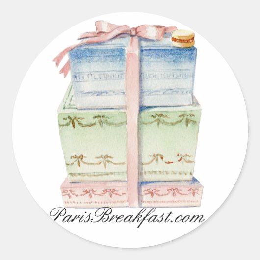 Parijse gebak sticker (Voorkant)