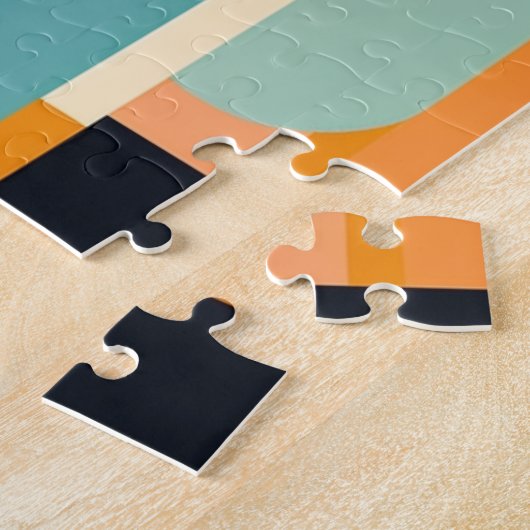 Parijse geïnspireerde middeleeuwse moderne kunst: legpuzzel (Zijkant)