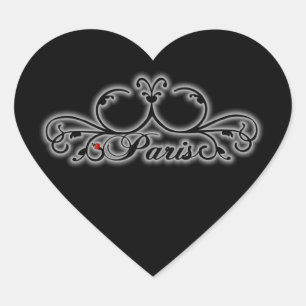 Parijse hartvormige Stickers