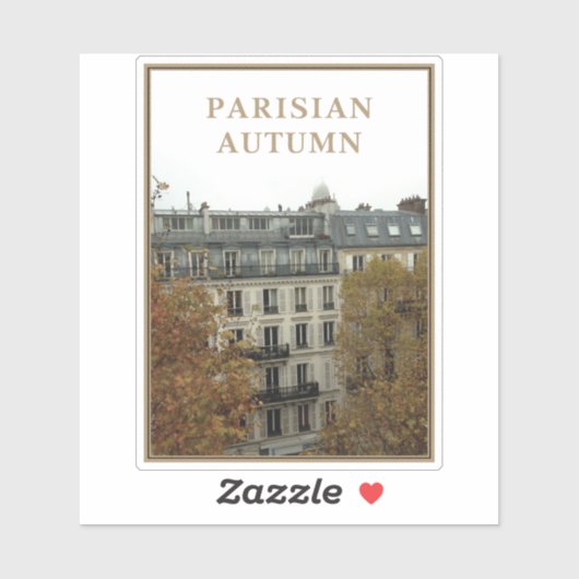 Parijse herfst sticker (Vel)
