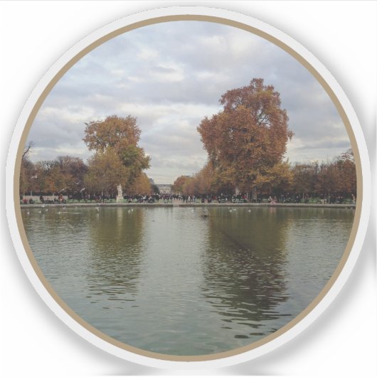 Parijse herfst - v2 sticker (Voorkant)