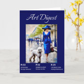 Parijse huisdieren en poedel kaart (Gele Bloem)