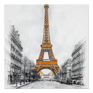 Parijse icoon perfect poster