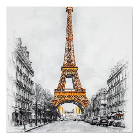Parijse icoon perfect poster (Voorkant)