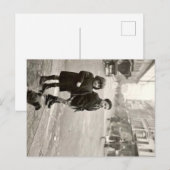 Parijse kinderen 1940 Frankrijk Feestdagenkaart (Voorkant / Achterkant)