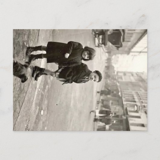 Parijse kinderen 1940 Frankrijk Feestdagenkaart (Voorkant)