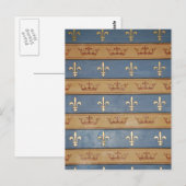parijse kronen en vloour de lis briefkaart (Voorkant / Achterkant)
