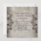 parijse kroonluchter bruids Tea Party Kaart (Achterkant)