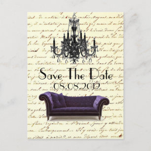  Parijse kroonluchter bruiloft save the date Aankondigingskaart