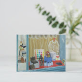 Parijse kunstwinkel briefkaart (Staand voorkant)