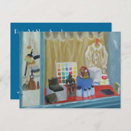 Parijse kunstwinkel briefkaart (Voorkant / Achterkant)