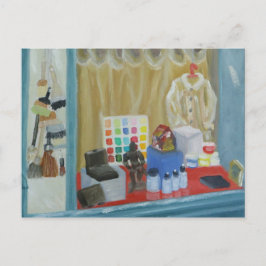 Parijse kunstwinkel briefkaart