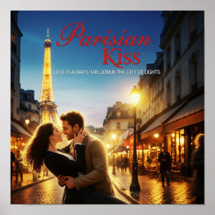 Parijse Kus - Eiffeltoren Romance Poster