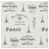 Parijse Label Collage Fabric Stof (Close Up)
