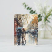 Parijse Liefde Briefkaart (Staand voorkant)