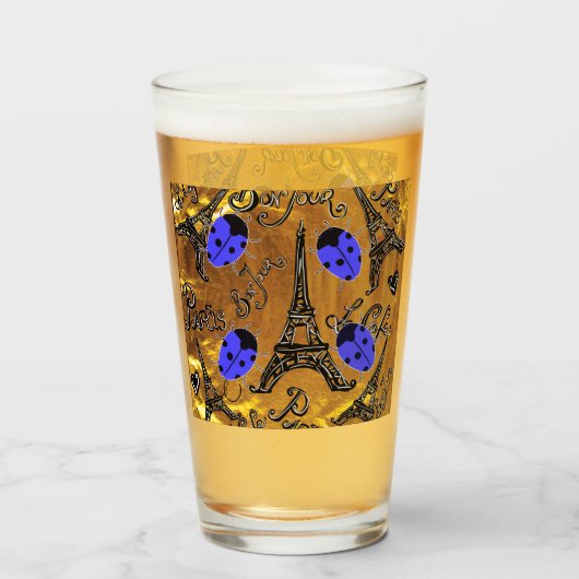 PARIJSE LIEVEHEERSBEESTJES GLAS (Achterkant gevuld)