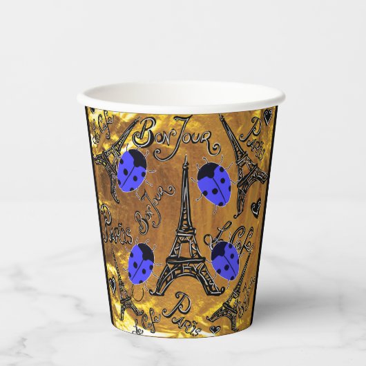 PARIJSE LIEVEHEERSBEESTJES PAPIEREN BEKERS (Voorkant)