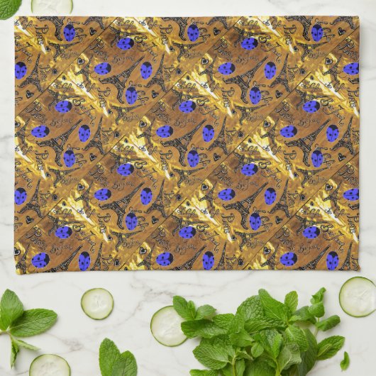 PARIJSE LIEVEHEERSBEESTJES THEEDOEK (Gevouwen)