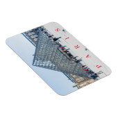 Parijse Louvre Museumpiramide uitzicht koelkastmag Magneet (Rechterzijde)