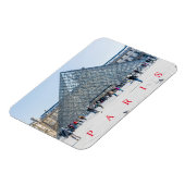 Parijse Louvre Museumpiramide uitzicht koelkastmag Magneet (Linkerzijde)