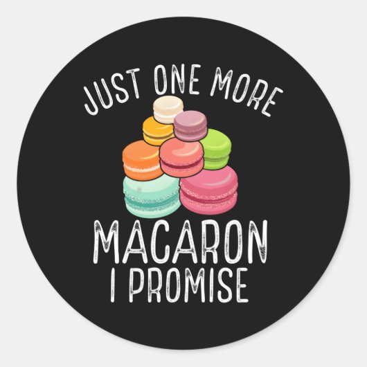 Parijse Macarron Fans Franse gebakken Macar Ronde Sticker (Voorkant)