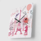 Parijse magie vierkante klok (Hoek)