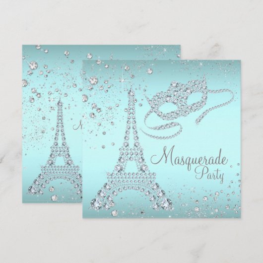 Parijse massagepartij kaart (Voorkant / Achterkant)