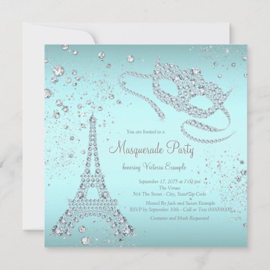 Parijse massagepartij kaart (Achterkant)