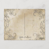  Parijse Meisje Paardenbloem Briefkaart (Achterkant)