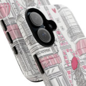 Parijse Meisje – Schattigee Eiffeltoren & Café Str iPhone 16 Hoesje