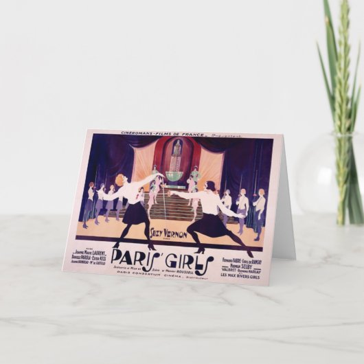 parijse meisjes hekwerk note Kaart (Voorkant)