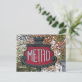 Parijse metro bij Franklin D. Roosevelt Briefkaart (Staand voorkant)