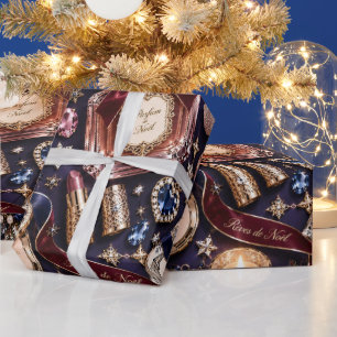 Parijse Middernacht Bourgondië Kerstmis Cadeaupapier