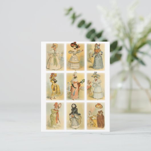 Parijse Mode (18e en 19e eeuw) Briefkaart (Staand voorkant)